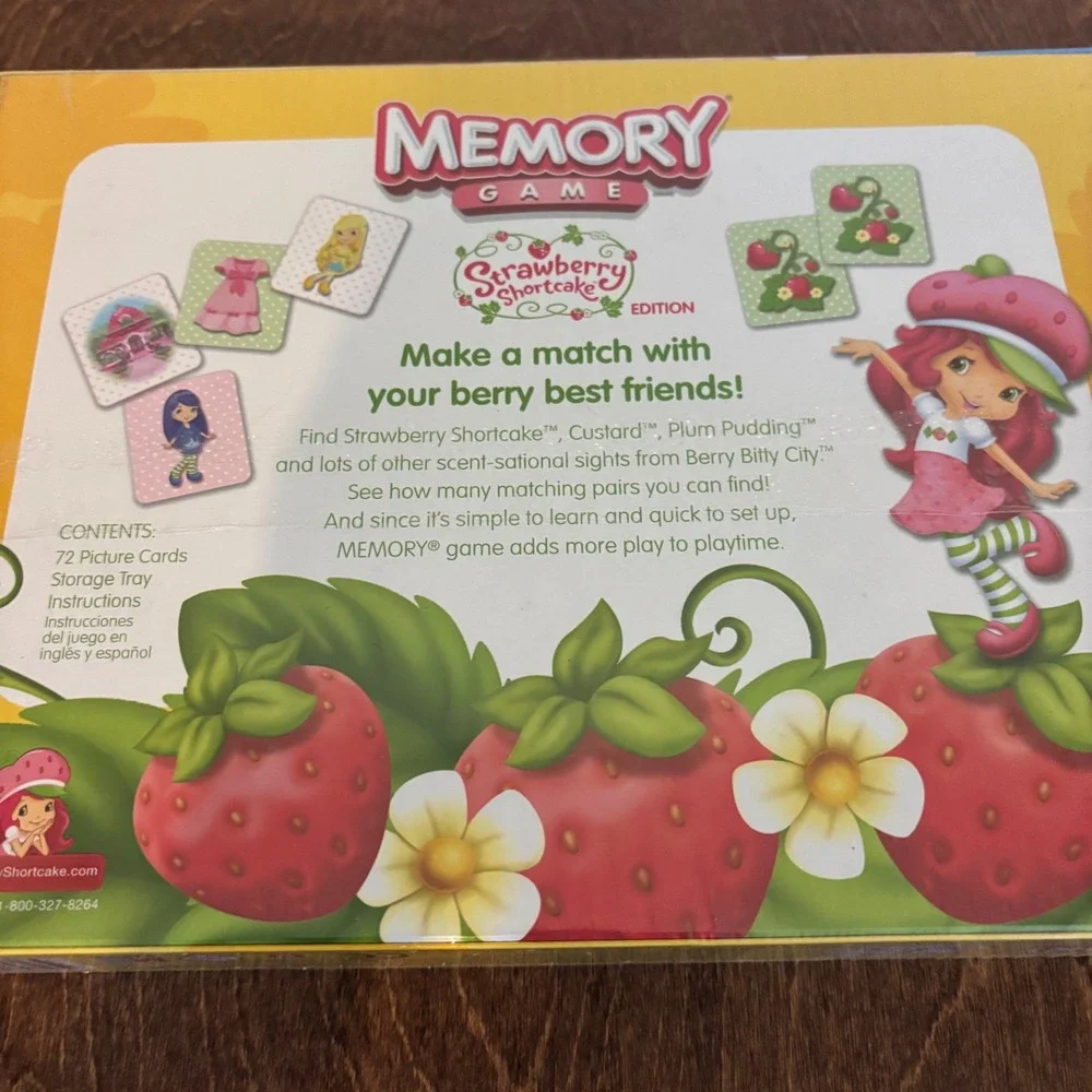 Hasbro Memory Game Preschool Ages 3+ Pink New strawberry shortcake